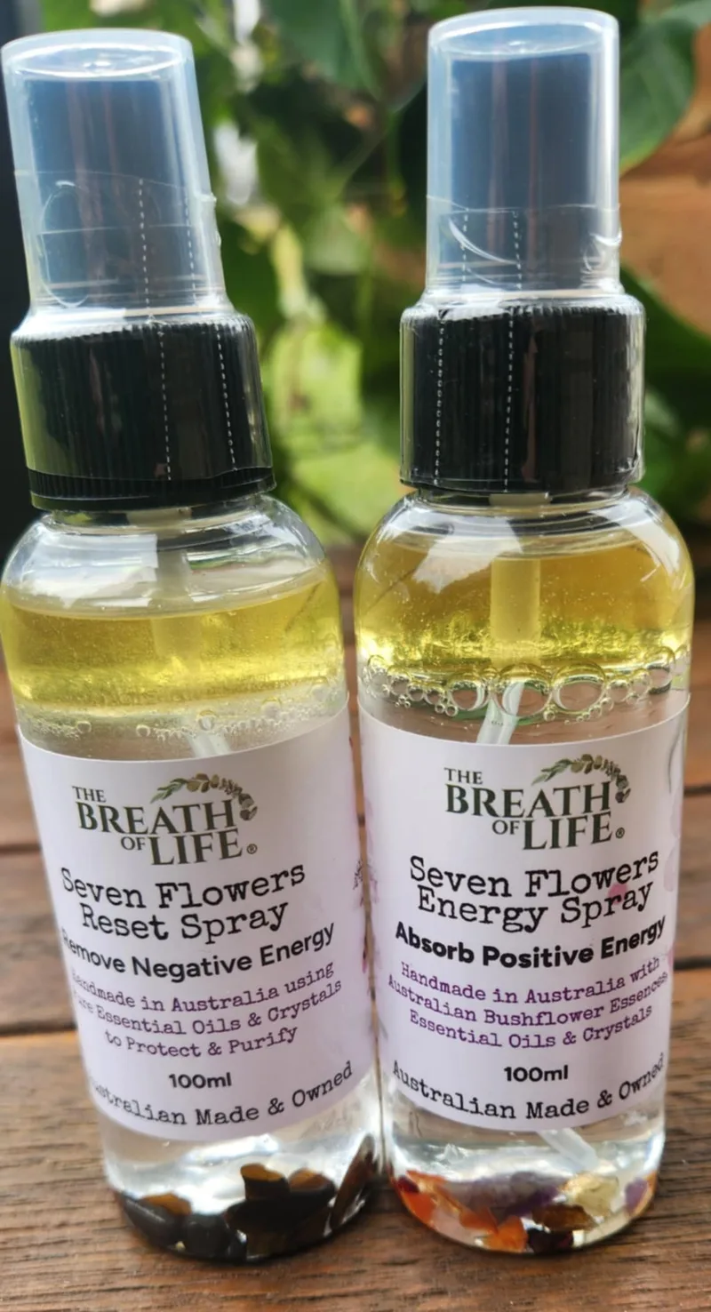 Seven Flower Aromatherapy Sprays Set (A Two-Step Ritual for Energetic Renewal and Elevation)